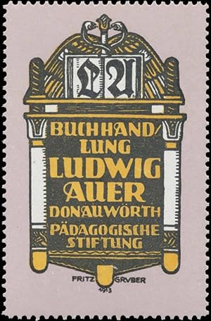 Seller image for Reklamemarke Buchhandlung Ludwig Auer for sale by Veikkos