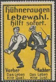 Seller image for Reklamemarke Hhneraugen-Pflaster Lebewohl for sale by Veikkos
