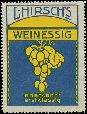 Seller image for Reklamemarke L. Hirschs Weinesig for sale by Veikkos