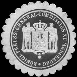 Bild des Verkufers fr Siegelmarke Kniglich Preussische General-Commission zu Merseburg zum Verkauf von Veikkos