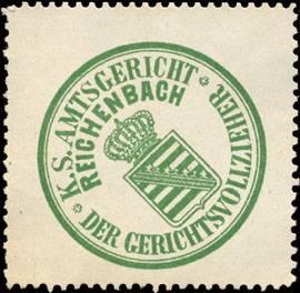 Bild des Verkufers fr Siegelmarke K.S. Amtsgericht Reichenbach - Der Gerichtsvollzieher zum Verkauf von Veikkos