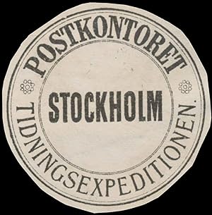 Bild des Verkufers fr Siegelmarke Postkontor Stockholm zum Verkauf von Veikkos