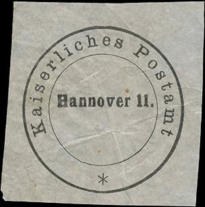 Bild des Verkufers fr Siegelmarke K. Postamt Hannover 11 zum Verkauf von Veikkos