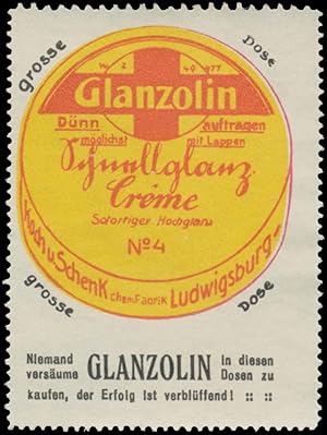Seller image for Reklamemarke Glanzolin Schuhcreme for sale by Veikkos