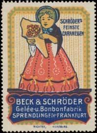 Seller image for Reklamemarke Schrders feinste Caramellen for sale by Veikkos