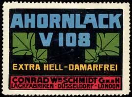 Seller image for Reklamemarke Ahornlack V 108 for sale by Veikkos