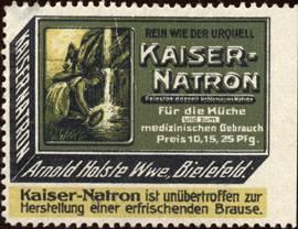 Seller image for Reklamemarke Rein wie die Urquell Kaiser - Natron fr die Kche und zum medizinischen Gebrauch for sale by Veikkos