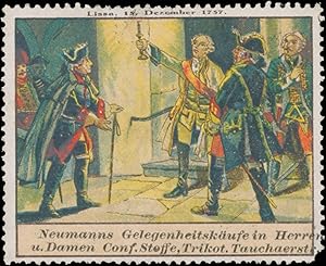 Bild des Verkufers fr Reklamemarke Lissa Dezember 1757 zum Verkauf von Veikkos