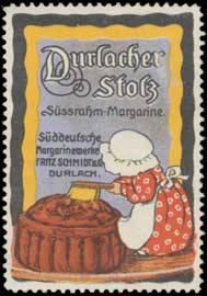 Seller image for Reklamemarke Durlacher Stolz Margarine for sale by Veikkos
