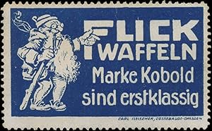 Bild des Verkufers fr Reklamemarke Flick Waffeln Marke Kobold zum Verkauf von Veikkos