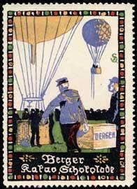 Seller image for Reklamemarke Ballon - Berger Kakao Schokolade for sale by Veikkos