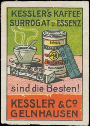 Bild des Verkufers fr Reklamemarke Kesslers Kaffee-Surrogat und Essenz zum Verkauf von Veikkos