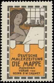 Imagen del vendedor de Reklamemarke Deutsche Malerzeitung a la venta por Veikkos