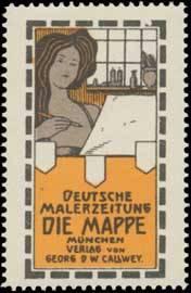 Seller image for Reklamemarke Deutsche Malerzeitung for sale by Veikkos