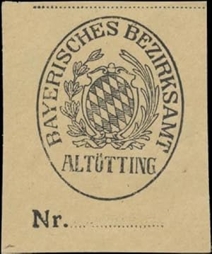 Siegelmarke Bayerisches Bezirksamt Altötting
