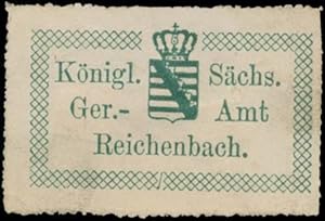 Bild des Verkufers fr Siegelmarke K.S. Ger. Amt Reichenbach zum Verkauf von Veikkos
