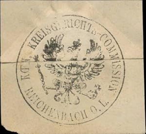 Bild des Verkufers fr Siegelmarke K. Kreisgerichts-Commission Reichenbach Oberlausitz zum Verkauf von Veikkos