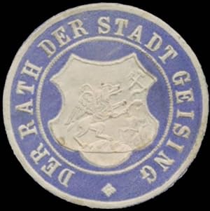 Bild des Verkufers fr Siegelmarke Der Rath der Stadt Geising zum Verkauf von Veikkos
