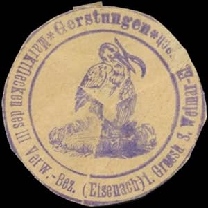 Bild des Verkufers fr Siegelmarke Gerstungen Marktflecken des III. Verwaltungs Bezirks (Eisenach) zum Verkauf von Veikkos
