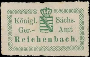 Bild des Verkufers fr Siegelmarke K.S. Gerichtsamt Reichenbach zum Verkauf von Veikkos