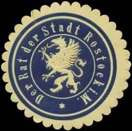 Bild des Verkufers fr Siegelmarke Der Rat der Stadt Rostock zum Verkauf von Veikkos