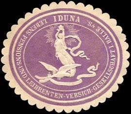 Bild des Verkufers fr Siegelmarke Iduna Lebens- Pensions- und Leibrenten - Versicherungs- Gesellschaft in Halle an der Saale zum Verkauf von Veikkos