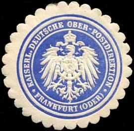 Bild des Verkufers fr Siegelmarke Kaiserl. Deutsche Ober-Postdirektion Frankfurt/Oder zum Verkauf von Veikkos
