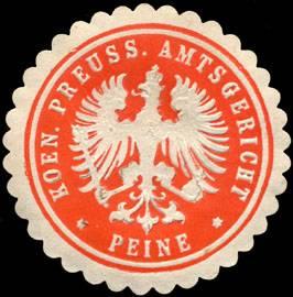 Bild des Verkufers fr Siegelmarke Koeniglich Preussische Amtsgericht - Peine zum Verkauf von Veikkos