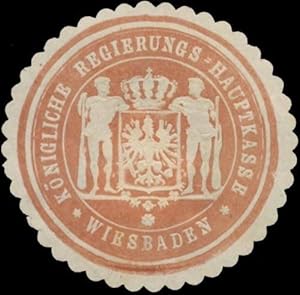 Bild des Verkufers fr Siegelmarke K. Regierungs-Hauptkasse Wiesbaden zum Verkauf von Veikkos