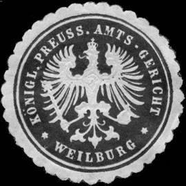 Seller image for Siegelmarke Kniglich Preussisches Amts - Gericht - Weilburg for sale by Veikkos