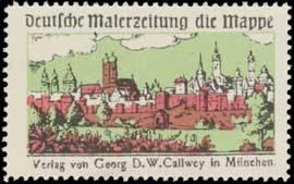 Seller image for Reklamemarke Deutsche Malerzeitung for sale by Veikkos
