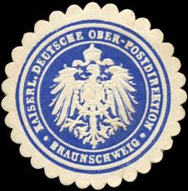 Bild des Verkufers fr Siegelmarke K. Deutsche Ober - Postdirektion - Braunschweig zum Verkauf von Veikkos