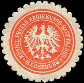 Bild des Verkufers fr Siegelmarke Kniglich Preussische Regierungs - Hauptkasse - Merseburg zum Verkauf von Veikkos