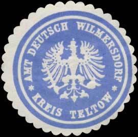 Bild des Verkufers fr Siegelmarke Amt Deutsch Wilmersdorf Kreis Teltow zum Verkauf von Veikkos