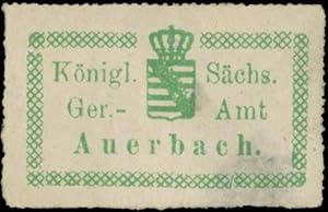 Image du vendeur pour Siegelmarke K.S. Gerichtsamt Auerbach mis en vente par Veikkos