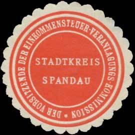 Seller image for Siegelmarke Der Vorsitzende der Einkommensteuer-Veranlagungs-Kommission Stadtkreis Spandau for sale by Veikkos