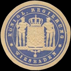 Bild des Verkufers fr Siegelmarke K. Regierung Wiesbaden zum Verkauf von Veikkos