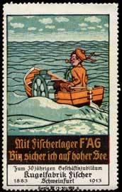 Imagen del vendedor de Reklamemarke Kugellager FAG fr Schiffe a la venta por Veikkos