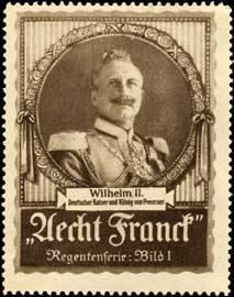 Bild des Verkufers fr Reklamemarke Wilhelm II. - Deutscher Kaiser und Knig von Preussen zum Verkauf von Veikkos