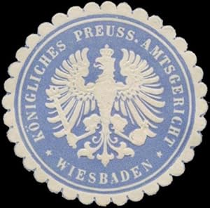 Bild des Verkufers fr Siegelmarke K.Pr. Amtsgericht Wiesbaden zum Verkauf von Veikkos