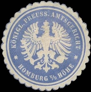 Bild des Verkufers fr Siegelmarke K. Pr. Amtsgericht Homburg v.d. Hhe zum Verkauf von Veikkos