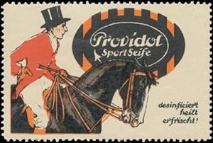 Imagen del vendedor de Reklamemarke Providol Sport-Seife fr den Pferdesport a la venta por Veikkos