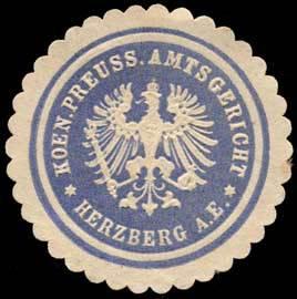 Bild des Verkufers fr Siegelmarke K.Pr. Amtsgericht - Herzberg an der Elster zum Verkauf von Veikkos
