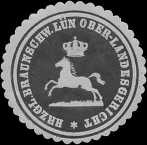 Bild des Verkufers fr Siegelmarke H. Braunschweig. L. Ober-Landesgericht zum Verkauf von Veikkos