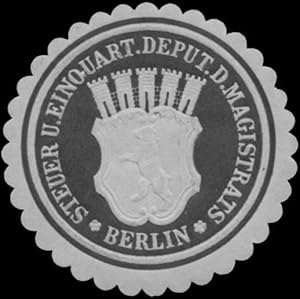 Immagine del venditore per Siegelmarke Steuer und Einquart. Deputation d. Magistrats Berlin venduto da Veikkos