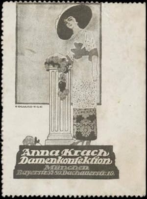 Seller image for Reklamemarke Damenkonfektion for sale by Veikkos