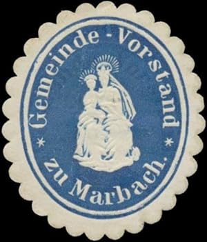 Image du vendeur pour Siegelmarke Gemeinde-Vorstand zu Marbach mis en vente par Veikkos