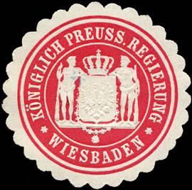 Bild des Verkufers fr Siegelmarke Kniglich Preussische Regierung - Wiesbaden zum Verkauf von Veikkos