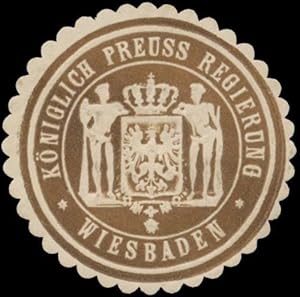 Bild des Verkufers fr Siegelmarke K. Pr. Regierung Wiesbaden zum Verkauf von Veikkos