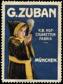 Image du vendeur pour Reklamemarke Zuban Zigaretten Mnchner Kindl mis en vente par Veikkos